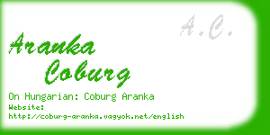 aranka coburg business card